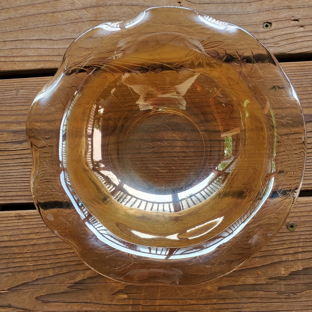 Vintage Iridescent Carnival Glass Bowl